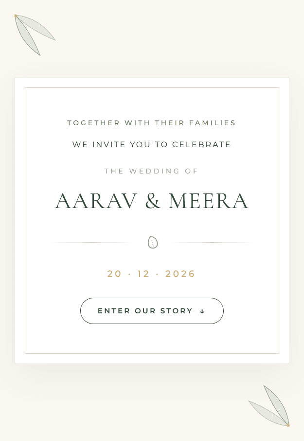 Garden Élancé — Botanical Grace Invitation Template